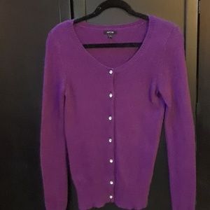 APT9 ANGORA BLEND SCOOP NECK CARDIGAN S